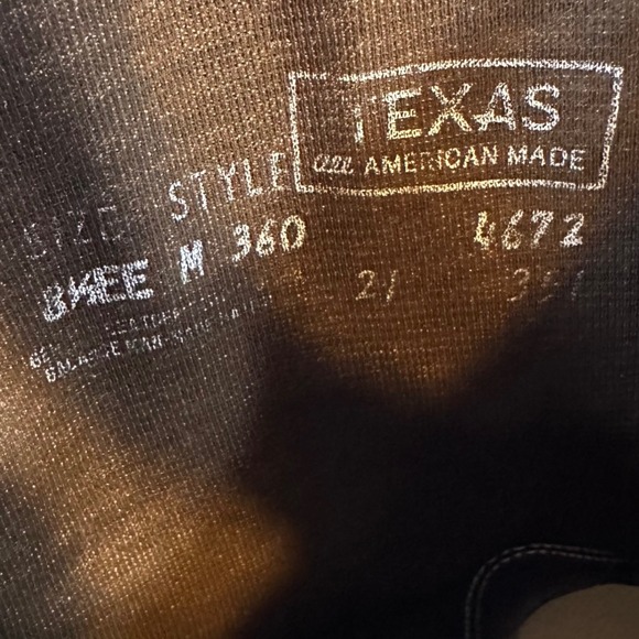 Vintage Texas American Made Brown Leather Western Zip Ankle Cowboy Boots 8.5EE M - Picture 15 of 15